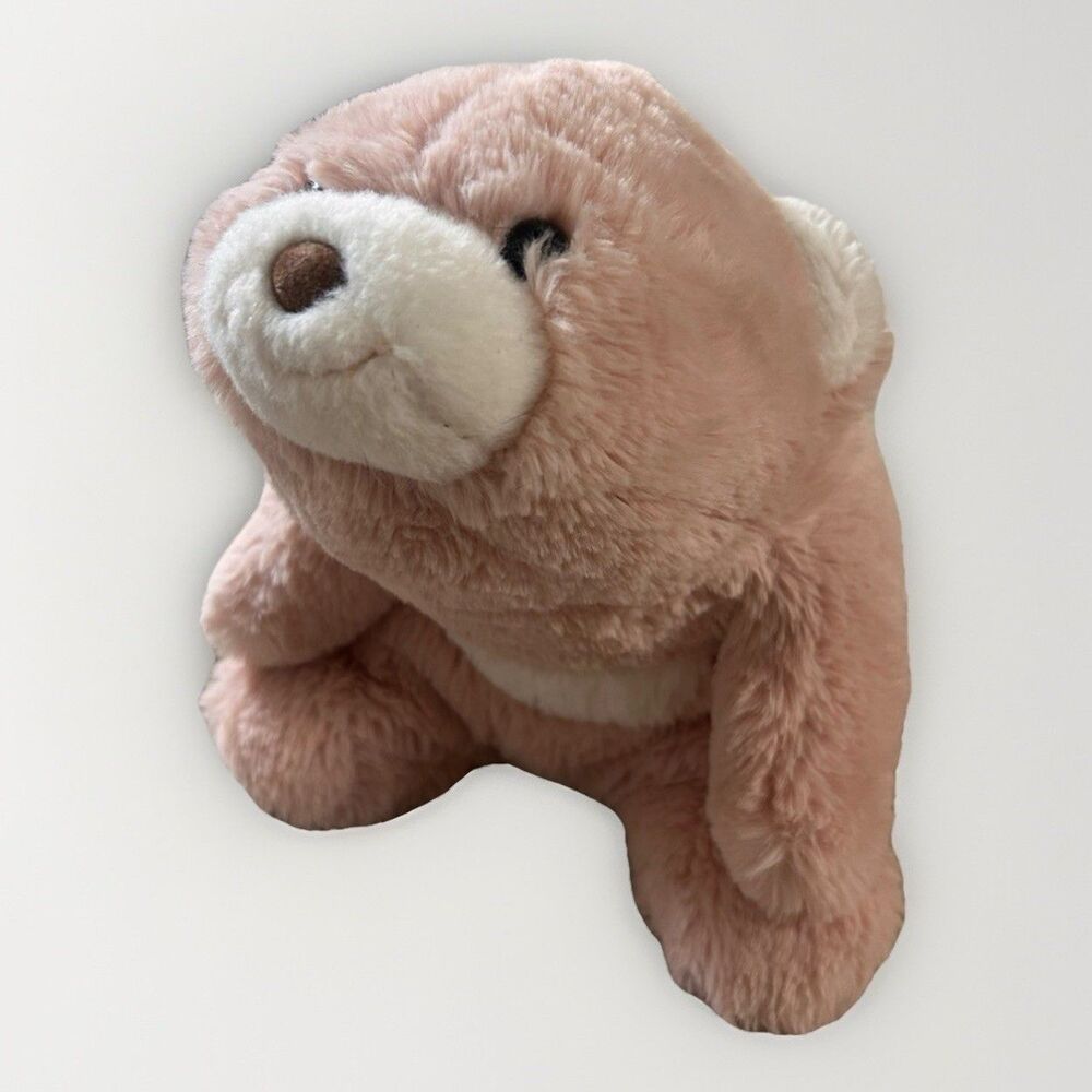 Gund Snuffles Pink Rose #6050370 Soft Fuzzy Bear Plush Stuffed Animal 10”